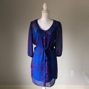 Express button down shirt dress